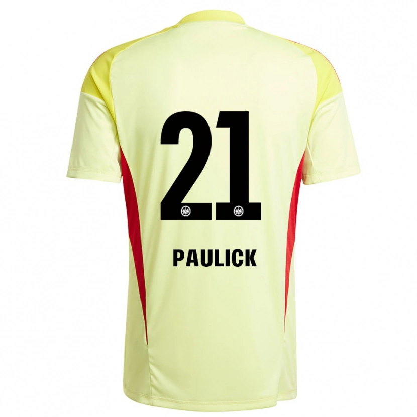 DanxenキッズLea Paulick#21ライト黄黒ゴールキーパー シャツ2025/26ジャージーユニフォーム