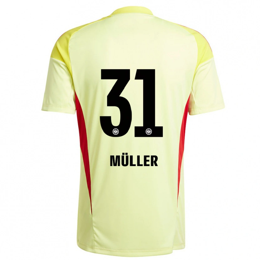 DanxenキッズLaurin Müller#31ライト黄黒ゴールキーパー シャツ2025/26ジャージーユニフォーム