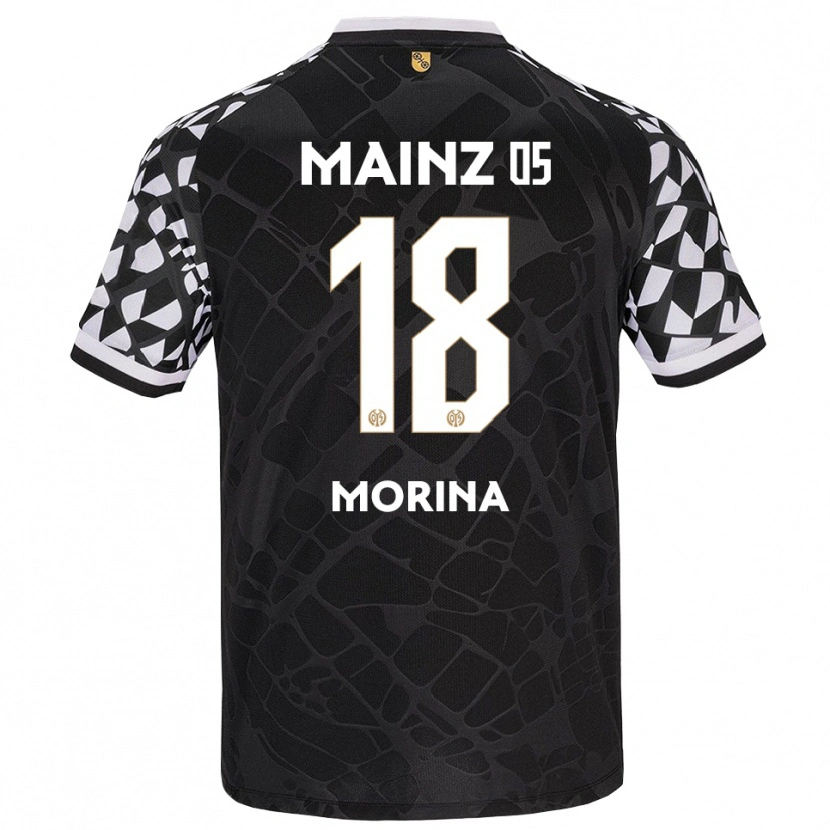 DanxenキッズGenti Morina#18黒白ゴールキーパー シャツ2025/26ジャージーユニフォーム