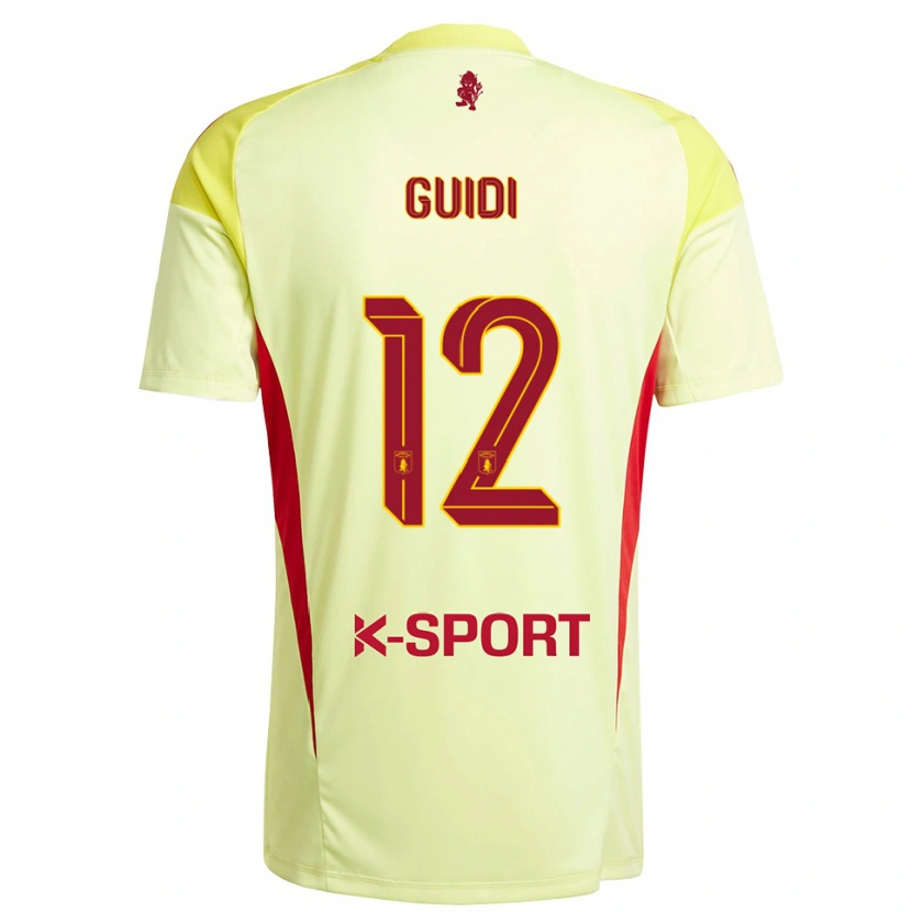 DanxenキッズSasha Guidi#12ライトイエローレッドゴールキーパー シャツ2025/26ジャージーユニフォーム