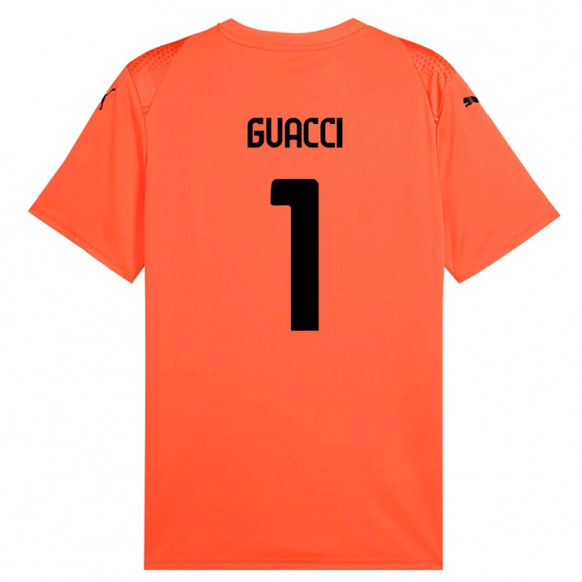DanxenキッズMarco Guacci#1オレンジブラックゴールキーパー シャツ2025/26ジャージーユニフォーム