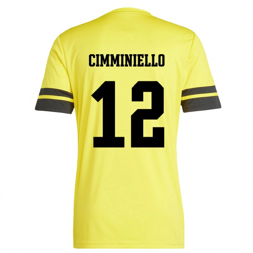 DanxenキッズLeon Cimminiello#12イエローブラックゴールキーパー シャツ2025/26ジャージーユニフォーム