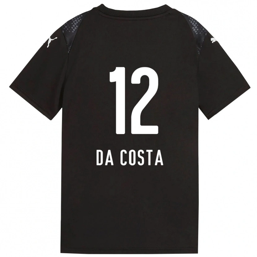 DanxenキッズPaulo Da Costa#12ブラックゴールデンロッドゴールキーパー シャツ2025/26ジャージーユニフォーム
