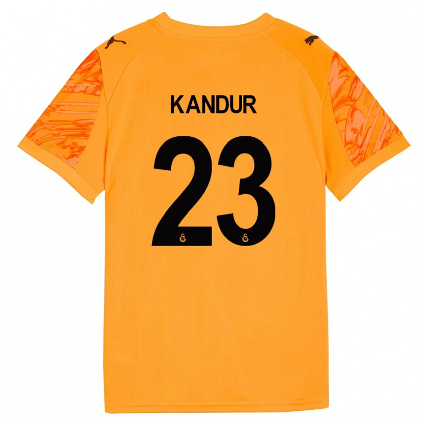 DanxenキッズMüge Kandur#23ダークオレンジブラックゴールキーパー シャツ2025/26ジャージーユニフォーム