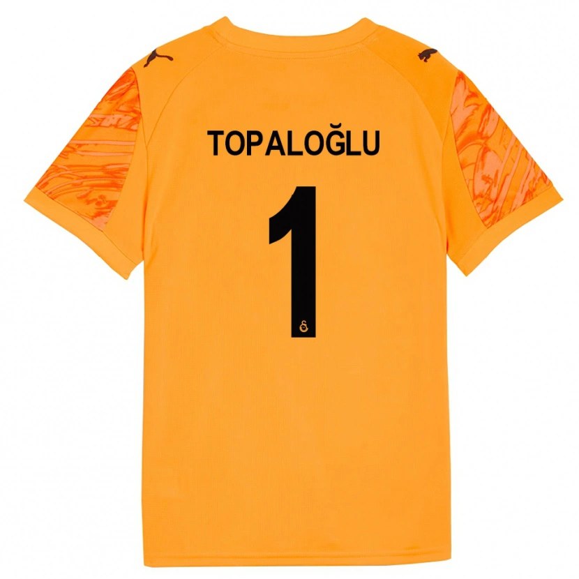 DanxenキッズEren Topaloğlu#1ダークオレンジブラックゴールキーパー シャツ2025/26ジャージーユニフォーム