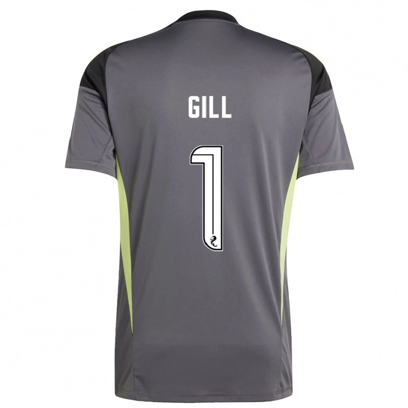DanxenキッズMarcus Gill#1グレーホワイトゴールキーパー シャツ2025/26ジャージーユニフォーム