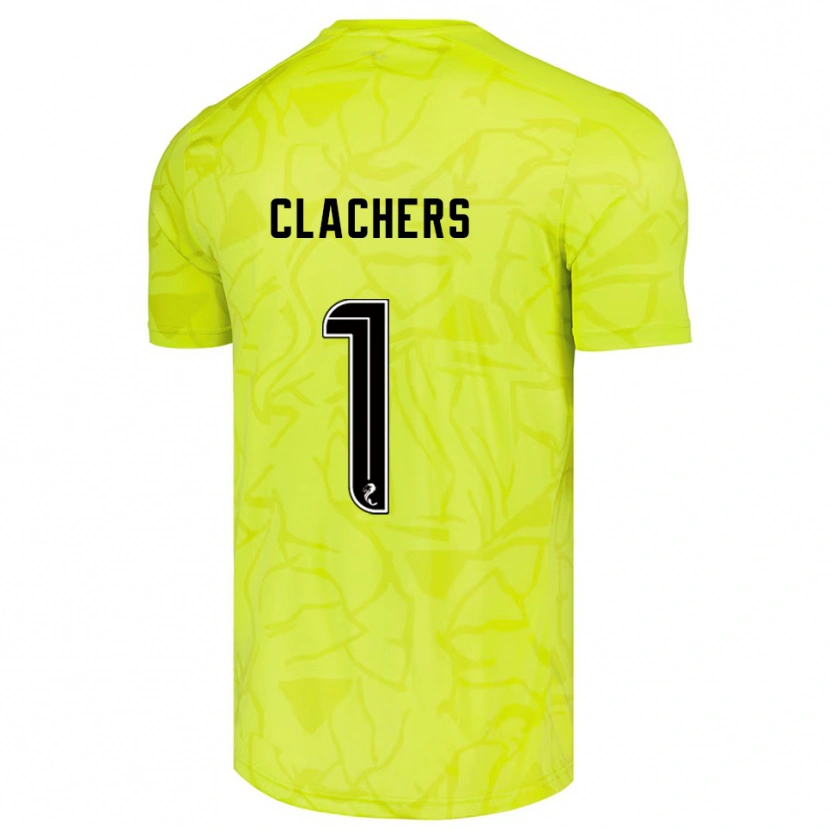 DanxenキッズErin Clachers#1黄色と黒ゴールキーパー シャツ2025/26ジャージーユニフォーム