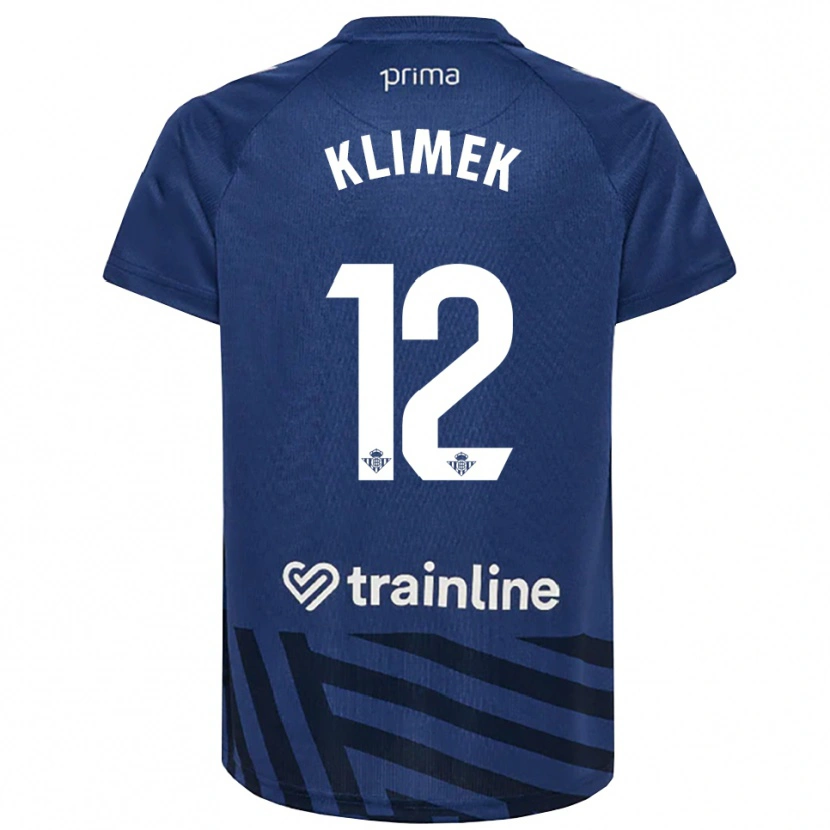DanxenキッズBruno Klimek#12ロイヤルブルーホワイトゴールキーパー シャツ2025/26ジャージーユニフォーム