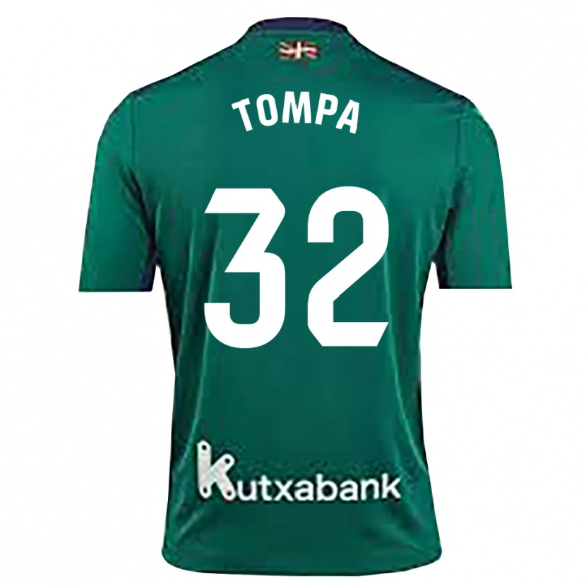 DanxenキッズÁkos Tompa#32ネイビーブルーグリーンゴールキーパー シャツ2025/26ジャージーユニフォーム