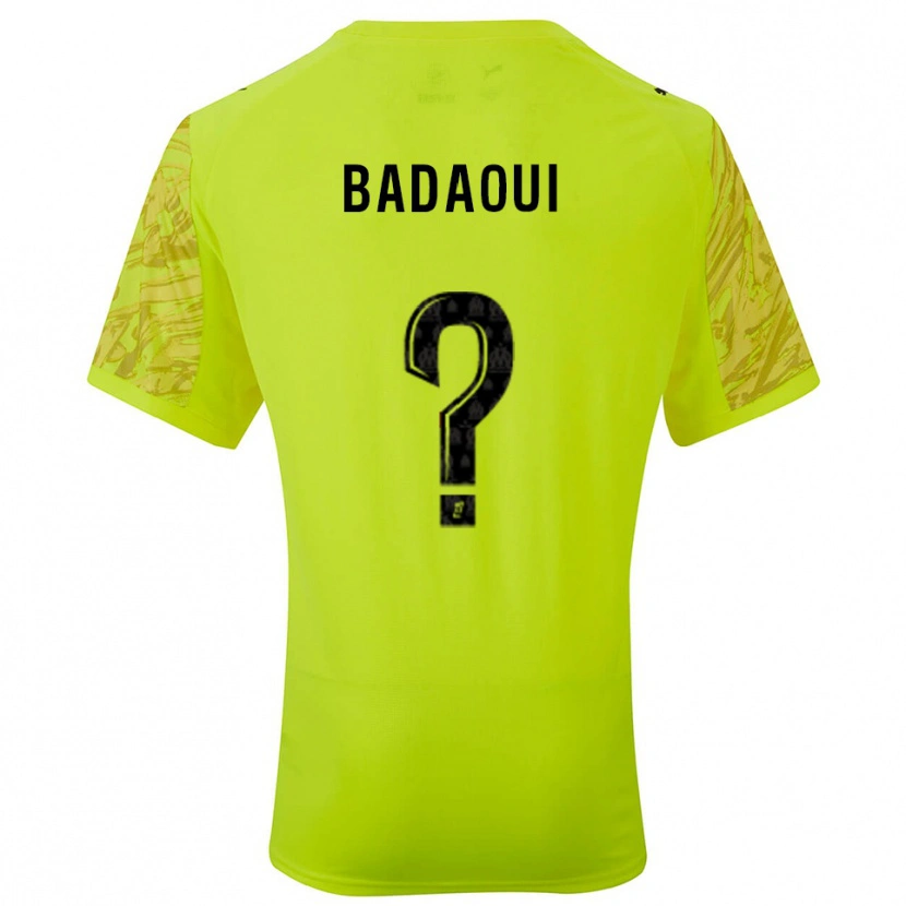 DanxenキッズYassine Badaoui#0蛍光グリーンブラックゴールキーパー シャツ2025/26ジャージーユニフォーム