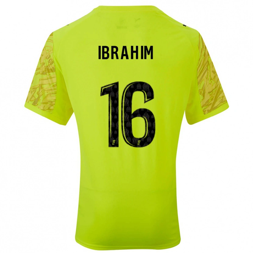DanxenキッズAyman Ibrahim#16蛍光グリーンブラックゴールキーパー シャツ2025/26ジャージーユニフォーム