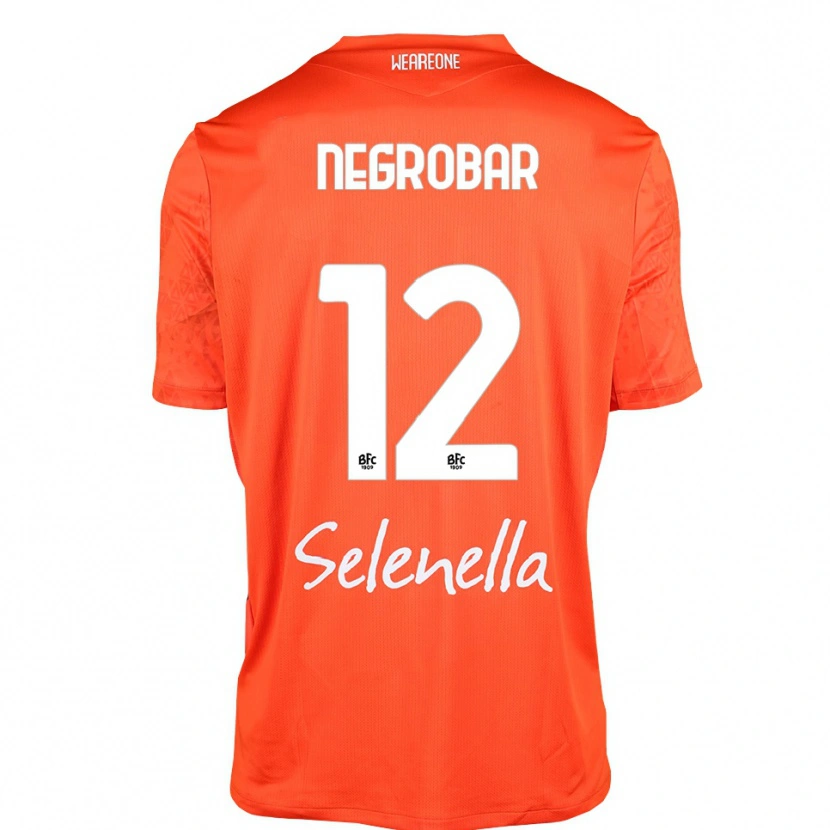 DanxenキッズLucas Negrobar#12オレンジ黒白ゴールキーパー シャツ2025/26ジャージーユニフォーム