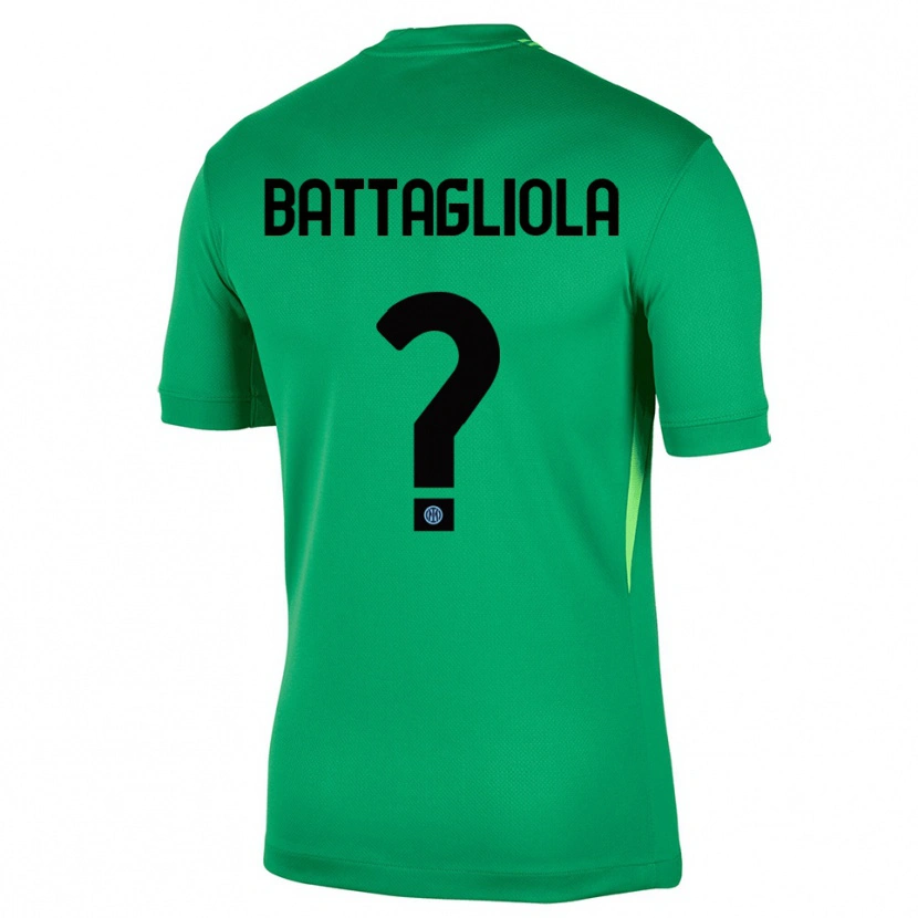 DanxenキッズLorenzo Battagliola#0ライトグリーン黒ゴールキーパー シャツ2025/26ジャージーユニフォーム