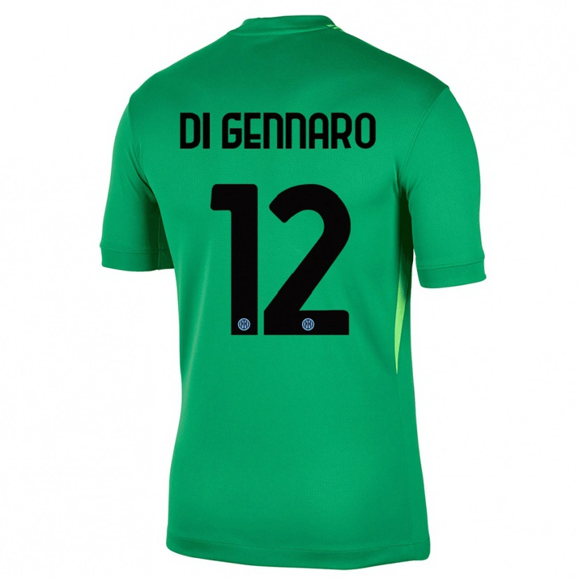 Danxenキッズラッファエレ・ディ・ジェンナーロ#12ライトグリーン黒ゴールキーパー シャツ2025/26ジャージーユニフォーム