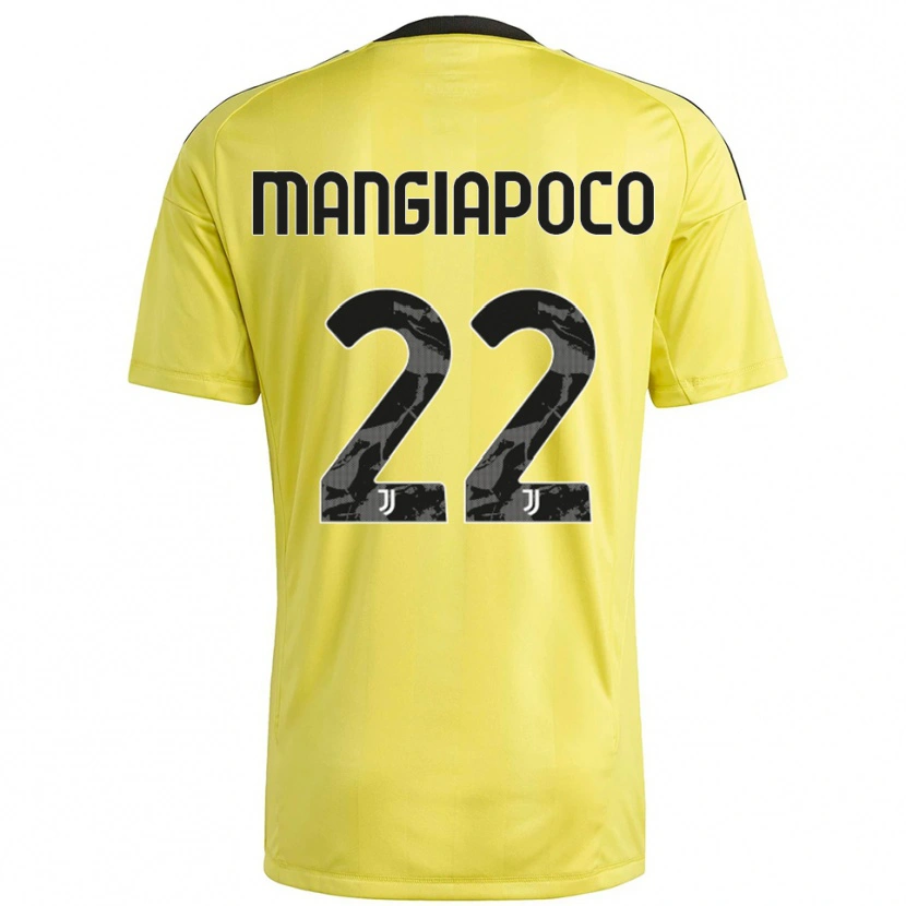 DanxenキッズStefano Mangiapoco#22黄白ゴールキーパー シャツ2025/26ジャージーユニフォーム