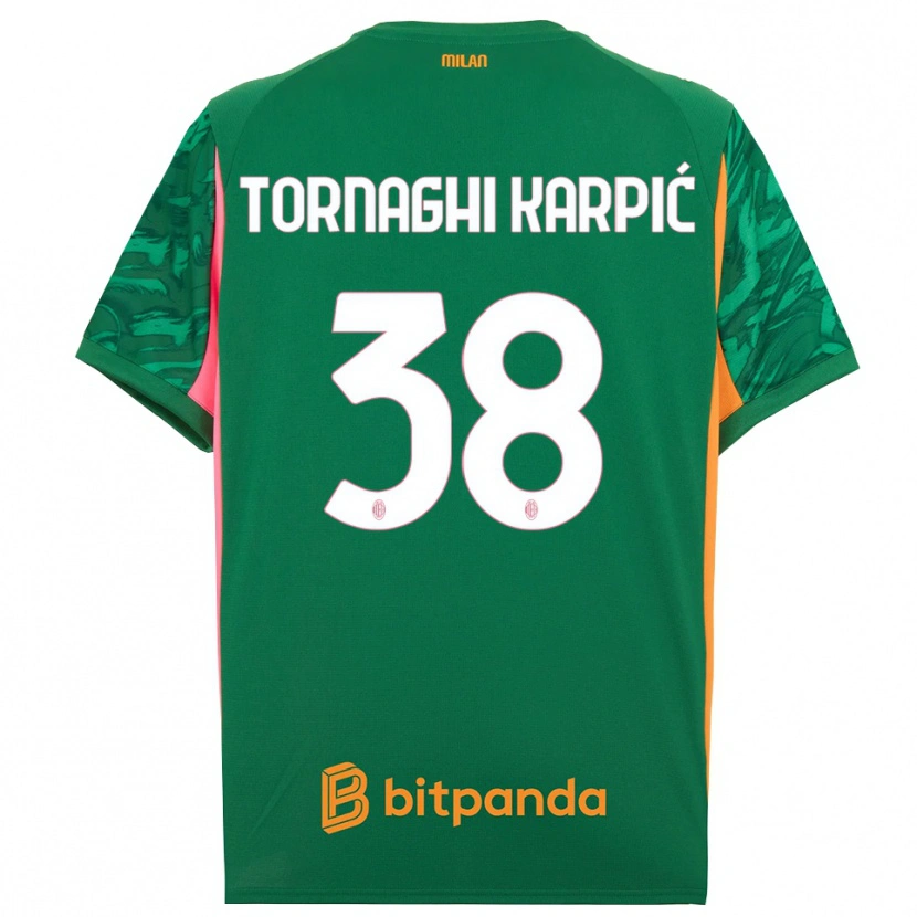 DanxenキッズLavinia Tornaghi Karpić#38緑オレンジピンクゴールキーパー シャツ2025/26ジャージーユニフォーム