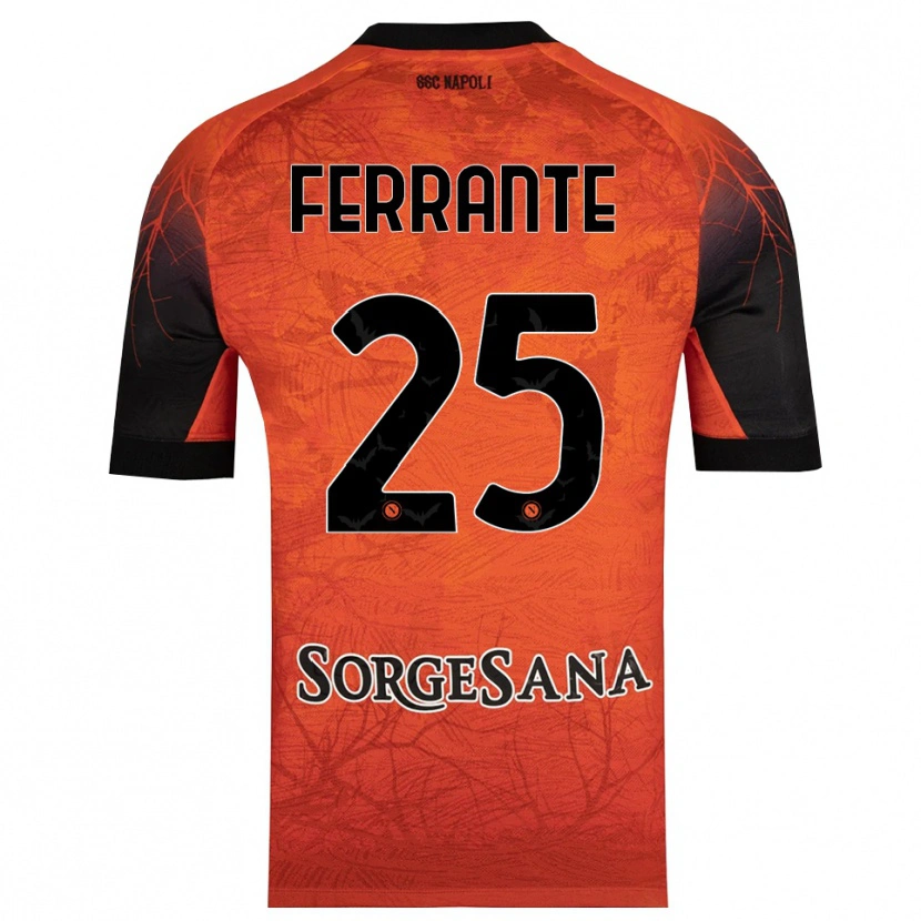 DanxenキッズMathias Ferrante#25オレンジ赤黒ゴールキーパー シャツ2025/26ジャージーユニフォーム