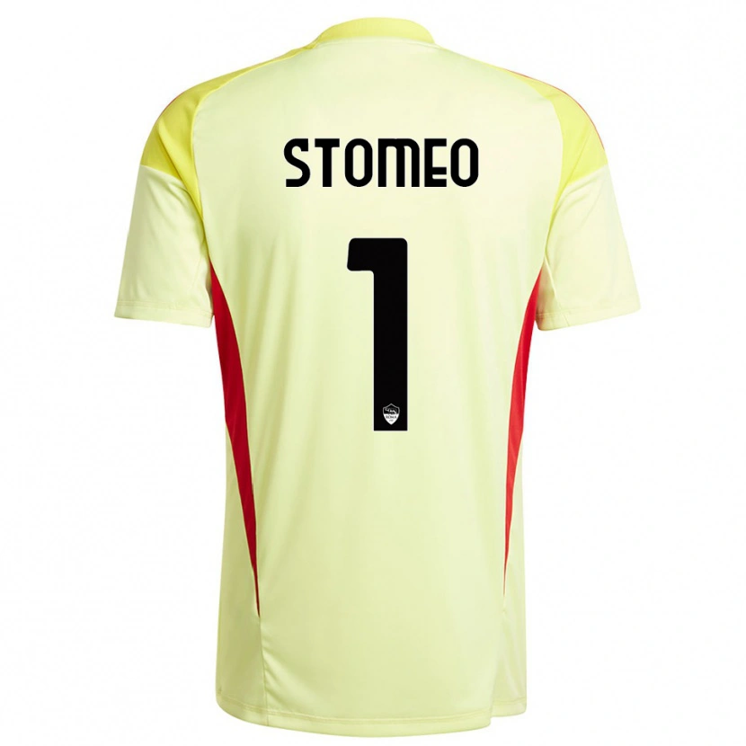 DanxenキッズGiorgio Stomeo#1ライト黄オレンジゴールキーパー シャツ2025/26ジャージーユニフォーム