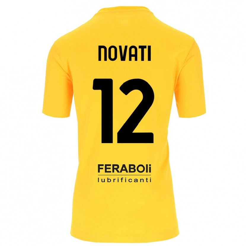 DanxenキッズLorenzo Novati#12黄黒ゴールキーパー シャツ2025/26ジャージーユニフォーム