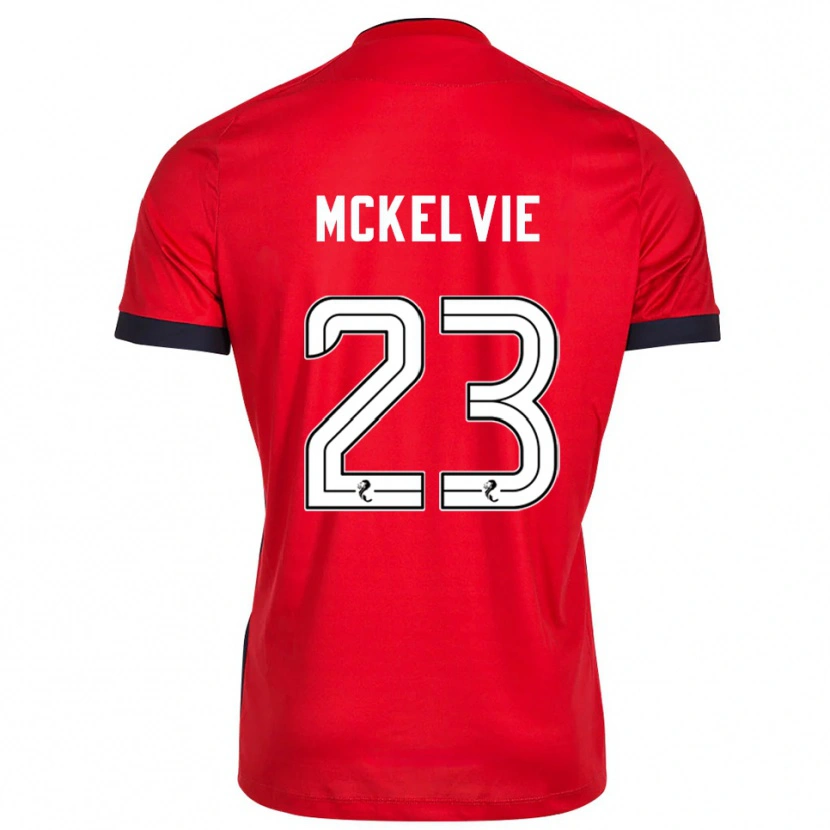 DanxenメンズLewis McKelvie#23レッドホワイトゴールキーパー シャツ2025/26ジャージーユニフォーム
