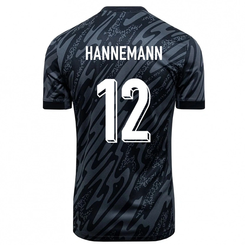 DanxenメンズSören Hannemann#12ブラックグレーゴールキーパー シャツ2025/26ジャージーユニフォーム