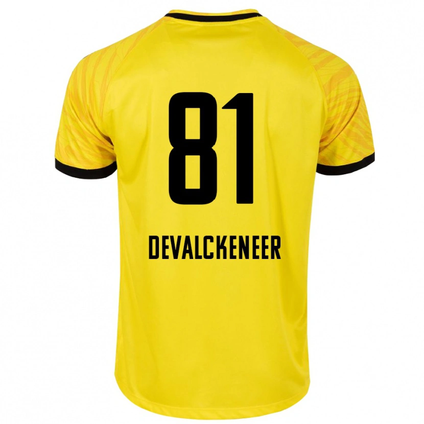 DanxenメンズNiels Devalckeneer#81黄色 黒ゴールキーパー シャツ2025/26ジャージーユニフォーム