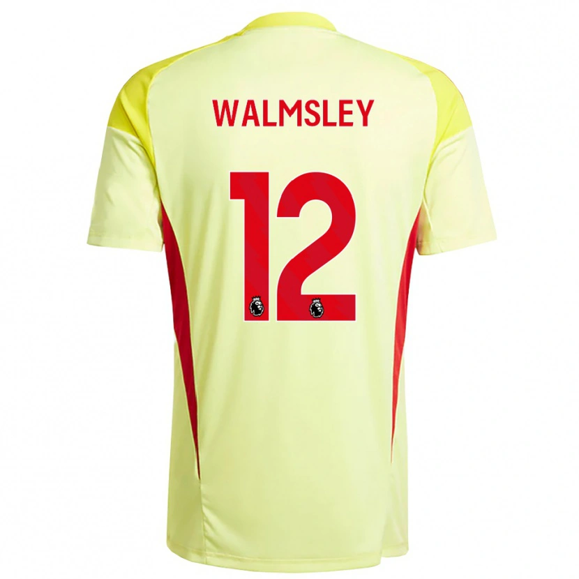 DanxenメンズJoseph Walmsley#12薄黄色 オレンジゴールキーパー シャツ2025/26ジャージーユニフォーム