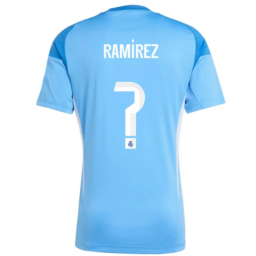 DanxenメンズIzan Ramírez#0スカイブルーホワイトゴールキーパー シャツ2025/26ジャージーユニフォーム