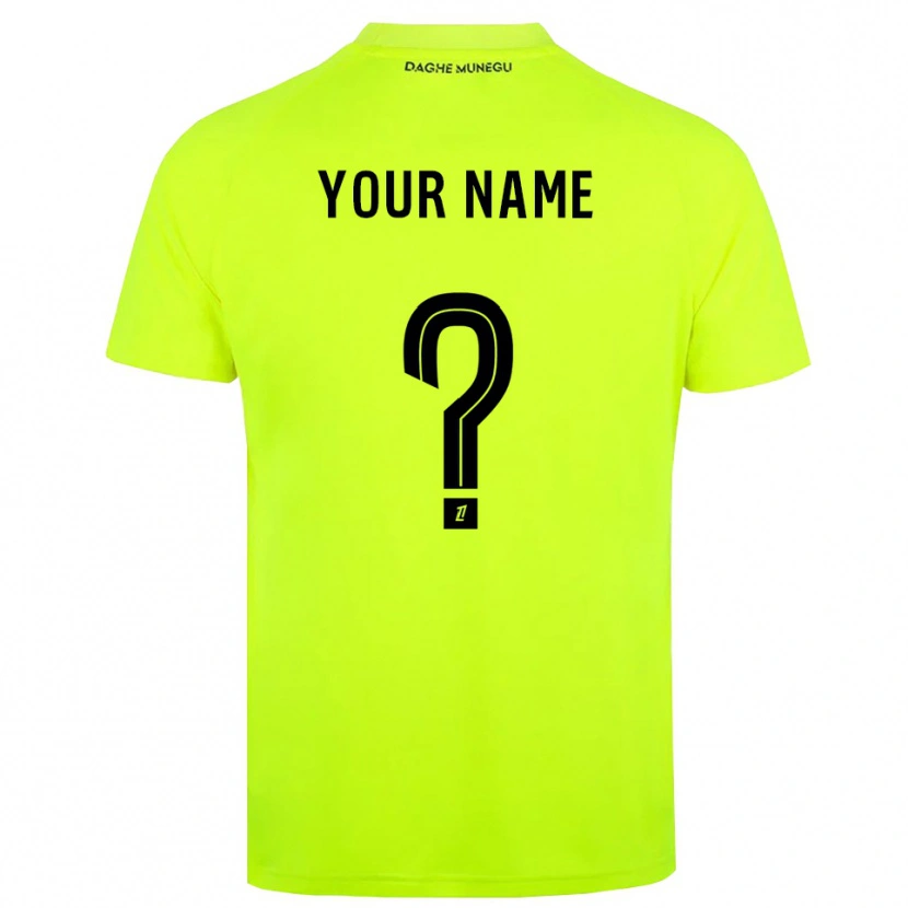 DanxenメンズASモナコ蛍光グリーンブラックゴールキーパー シャツ2025/26ジャージーユニフォーム