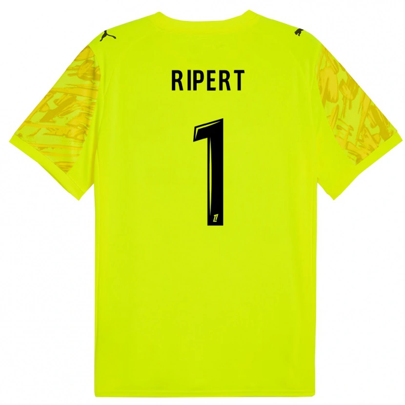 DanxenメンズLéo Ripert#1蛍光グリーンイエローゴールキーパー シャツ2025/26ジャージーユニフォーム