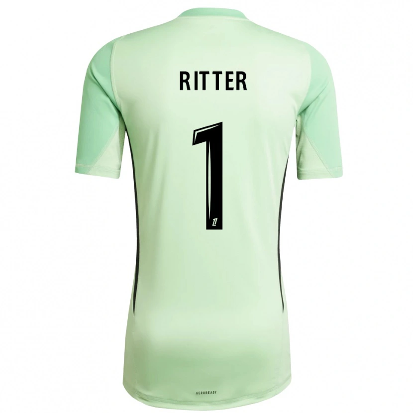 DanxenメンズMaxime Ritter#1ライトグリーンブラックゴールキーパー シャツ2025/26ジャージーユニフォーム