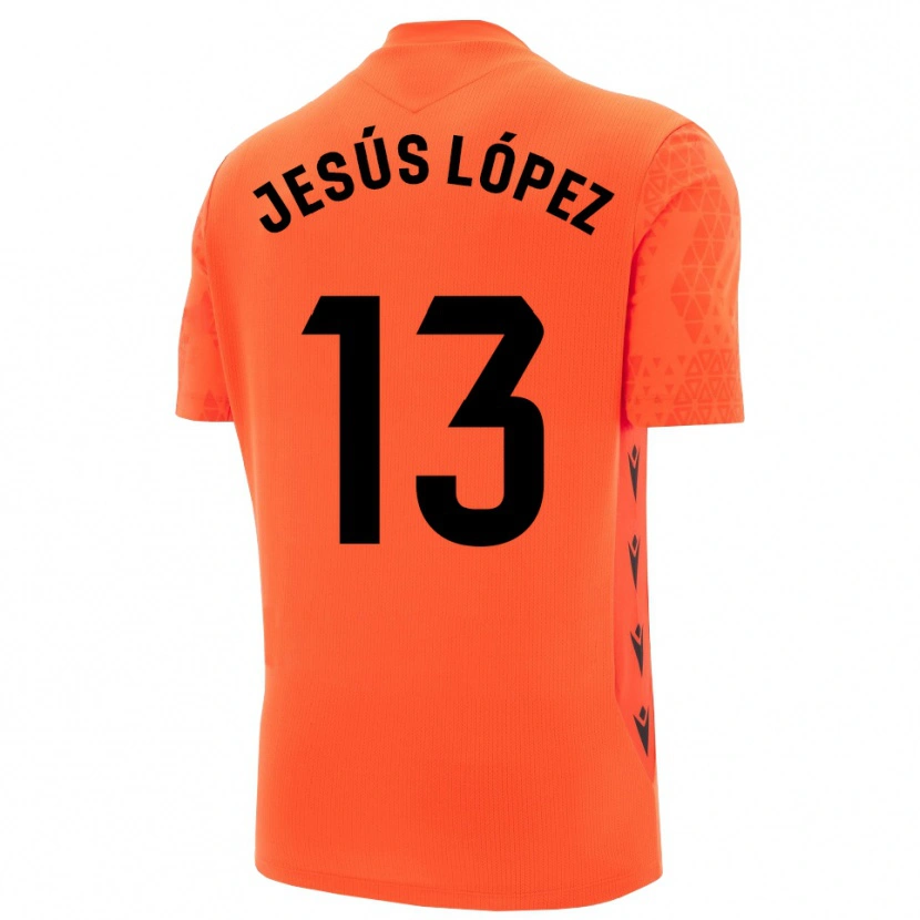 DanxenメンズJesús López#13オレンジブラックゴールキーパー シャツ2025/26ジャージーユニフォーム