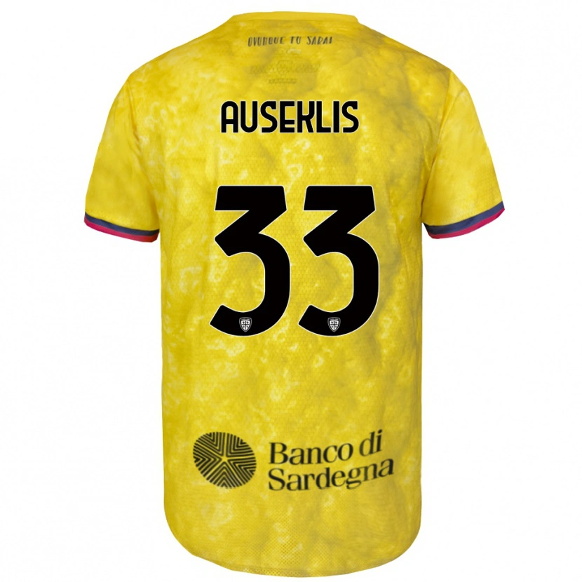 DanxenメンズHenrijs Auseklis#33黄黒ゴールキーパー シャツ2025/26ジャージーユニフォーム