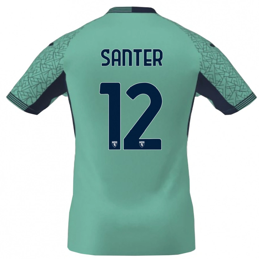 DanxenメンズLeonardo Santer#12ブルーラグーンゴールキーパー シャツ2025/26ジャージーユニフォーム