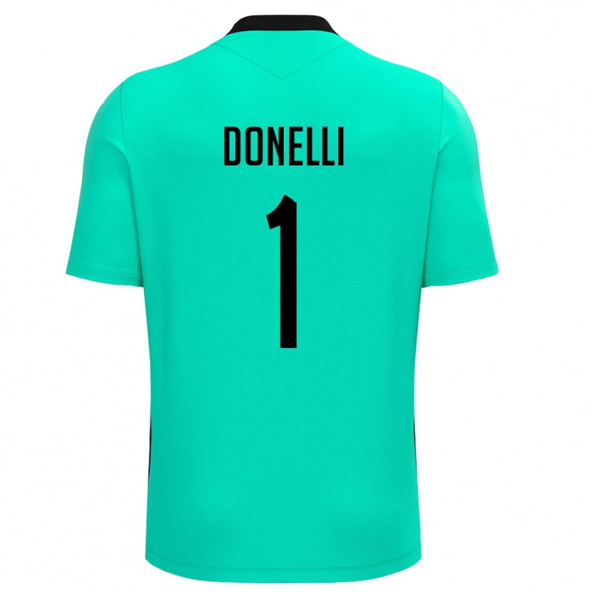 DanxenメンズMatteo Donelli#1ターコイズブラックゴールキーパー シャツ2025/26ジャージーユニフォーム