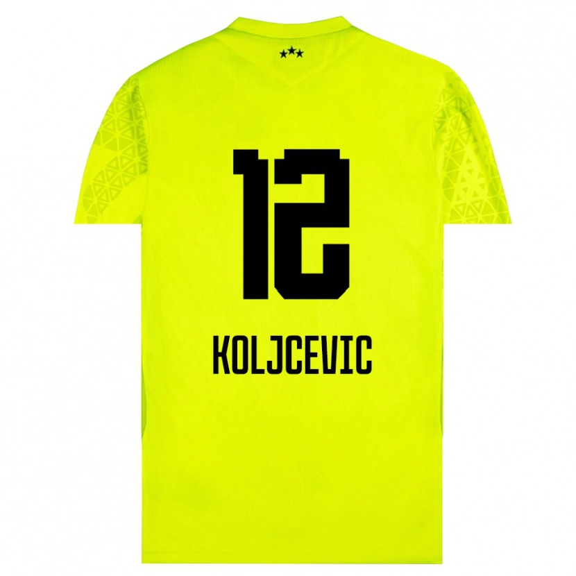 DanxenメンズDanilo Koljcevic#12イエログリーンブラックゴールキーパー シャツ2025/26ジャージーユニフォーム