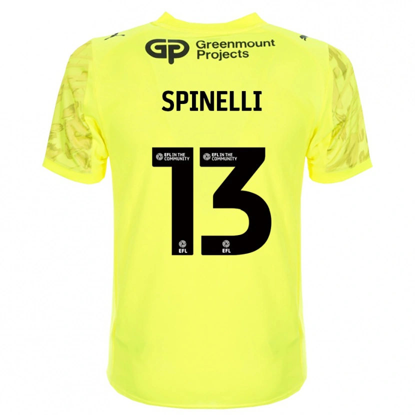 DanxenメンズMatteo Spinelli#13蛍光グリーンブラックゴールキーパー シャツ2025/26ジャージーユニフォーム