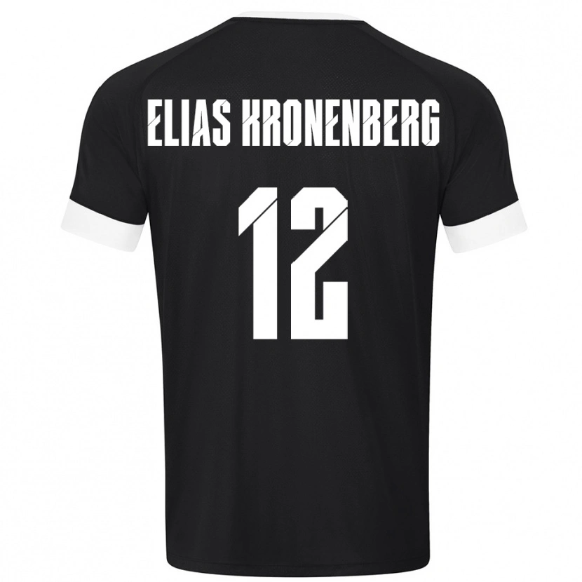 DanxenメンズSebastian Elias Kronenberg#12ブラックホワイトゴールキーパー シャツ2025/26ジャージーユニフォーム