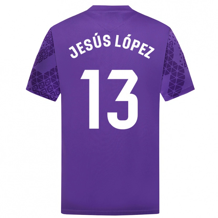 DanxenメンズJesús López#13パープルホワイトゴールキーパー シャツ2025/26ジャージーユニフォーム