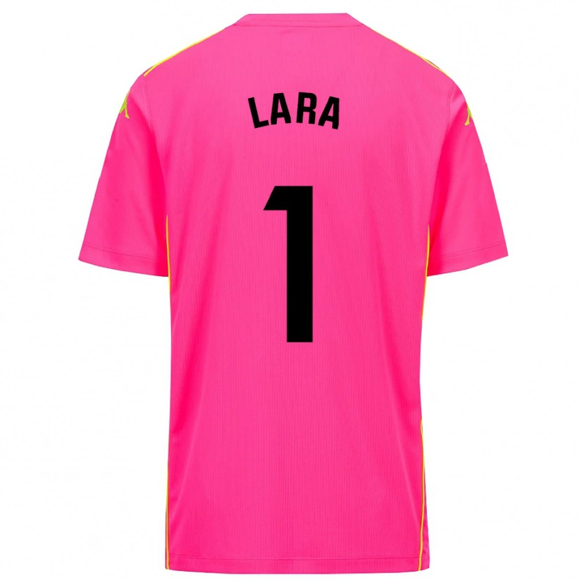 DanxenメンズLara Lara De Las Heras Coello#1ディープピンクブラックゴールキーパー シャツ2025/26ジャージーユニフォーム
