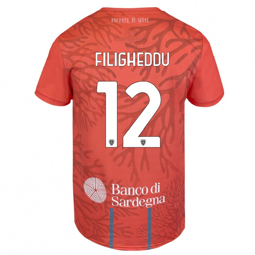 DanxenメンズDaniele Filigheddu#12オレンジ赤白ゴールキーパー シャツ2025/26ジャージーユニフォーム