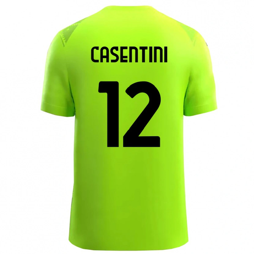 DanxenメンズGabriele Casentini#12ローン・グリーン黒ゴールキーパー シャツ2025/26ジャージーユニフォーム