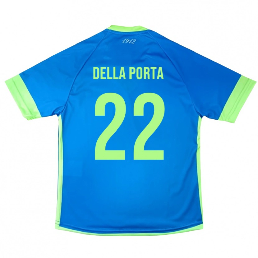 DanxenメンズSimone Della Porta#22ブルーグリーンイエローゴールキーパー シャツ2025/26ジャージーユニフォーム