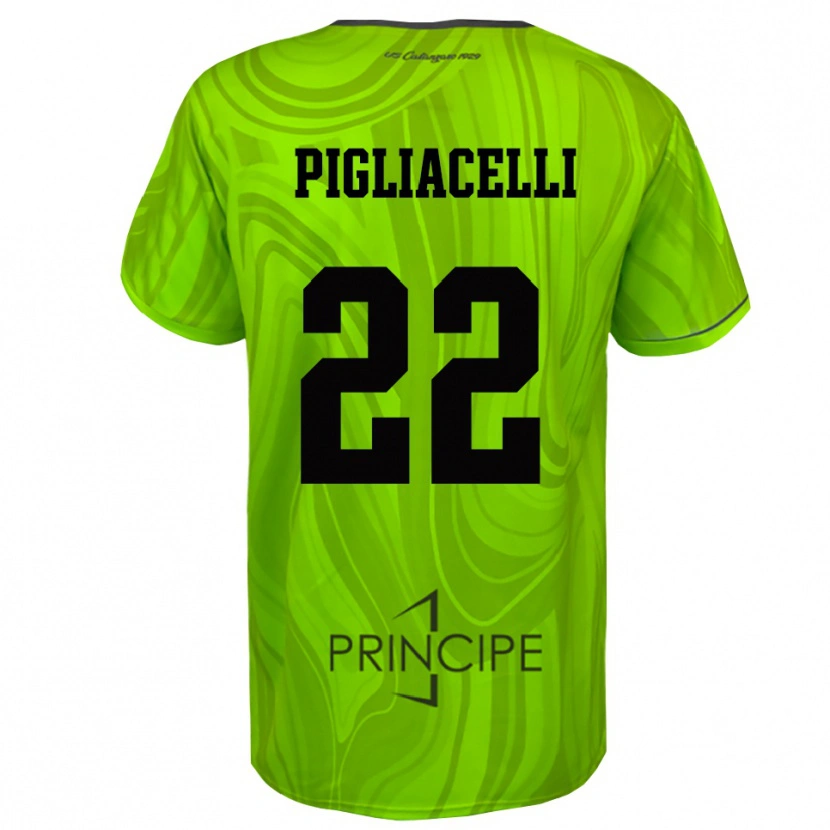 DanxenメンズMirko Pigliacelli#22イエログリーンブラックゴールキーパー シャツ2025/26ジャージーユニフォーム