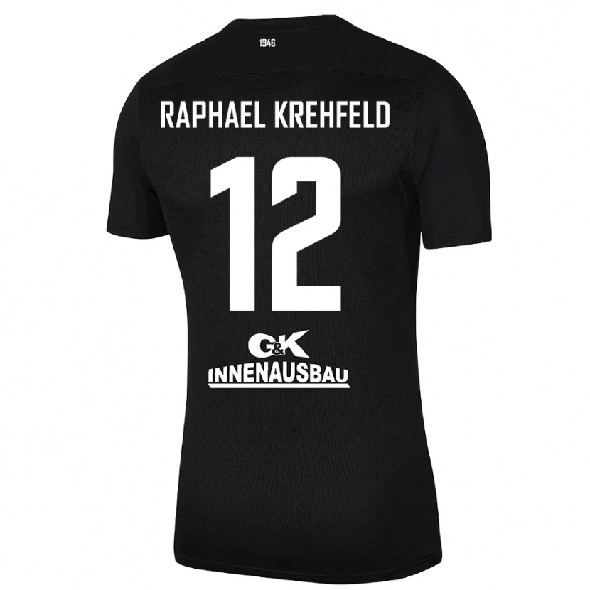 DanxenメンズLuca Raphael Krehfeld#12ブラックホワイトゴールキーパー シャツ2025/26ジャージーユニフォーム