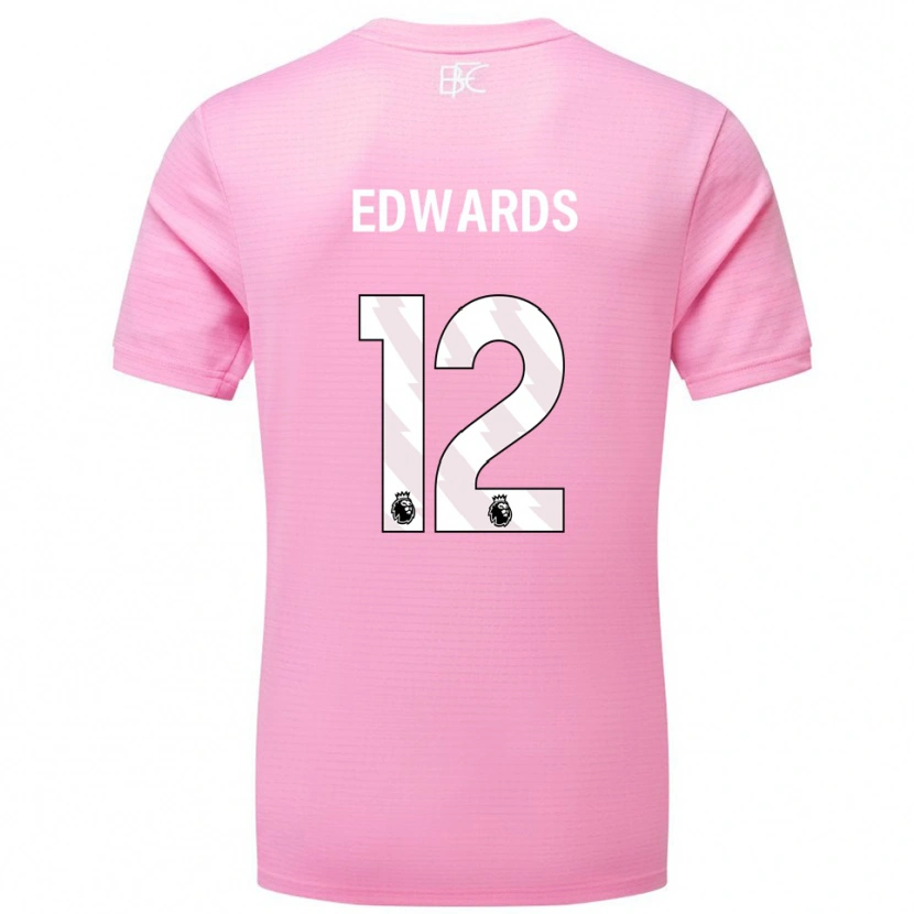 DanxenメンズConnor Edwards#12ピンク 白ゴールキーパー シャツ2025/26ジャージーユニフォーム