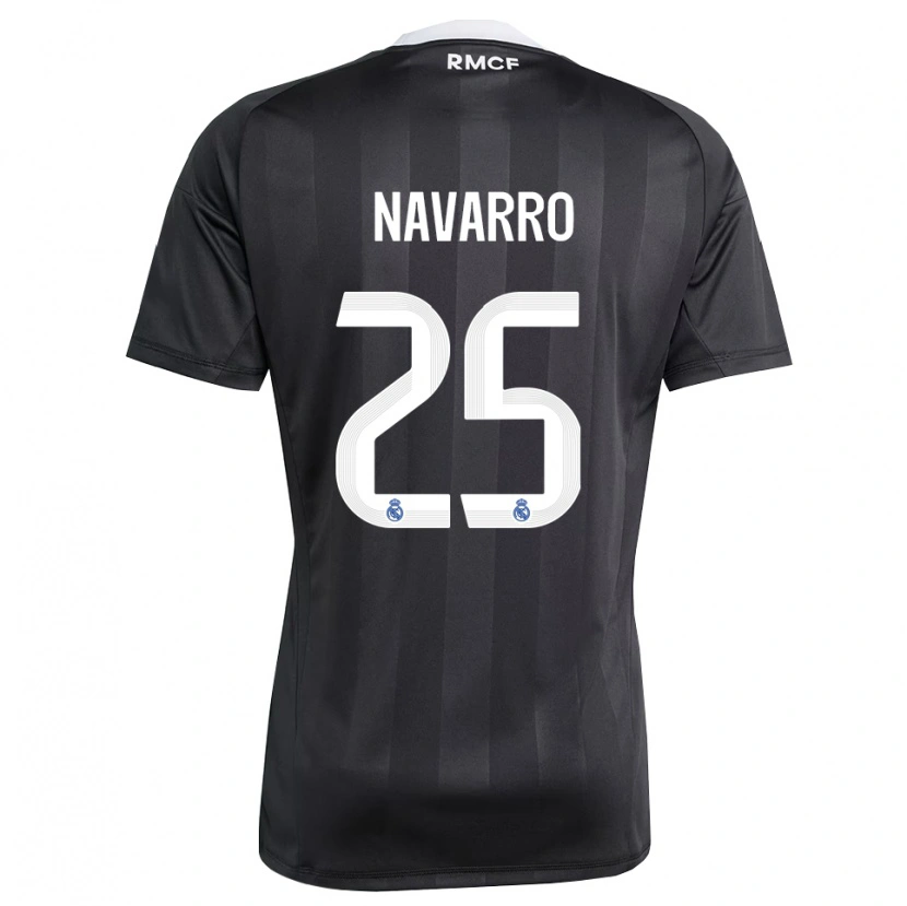 DanxenメンズJavier Navarro#25ブラックホワイトゴールキーパー シャツ2025/26ジャージーユニフォーム