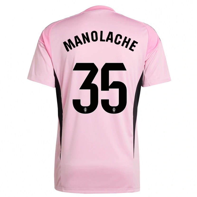 DanxenメンズMarcos Manolache#35ライトピンクブラックゴールキーパー シャツ2025/26ジャージーユニフォーム
