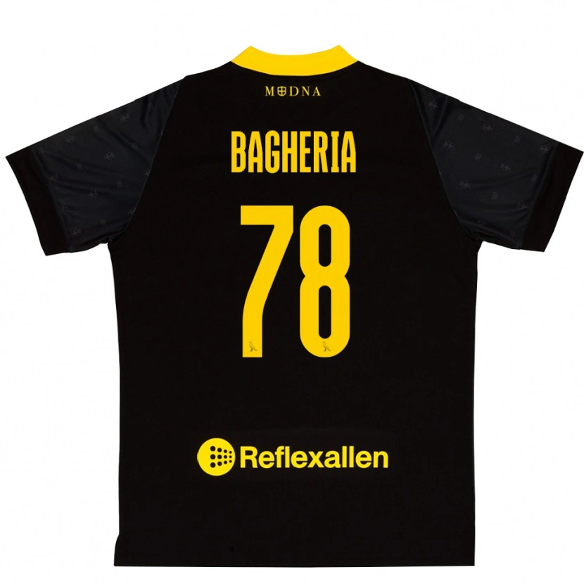 DanxenメンズFabrizio Bagheria#78ブラック イエローゴールキーパー シャツ2025/26ジャージーユニフォーム