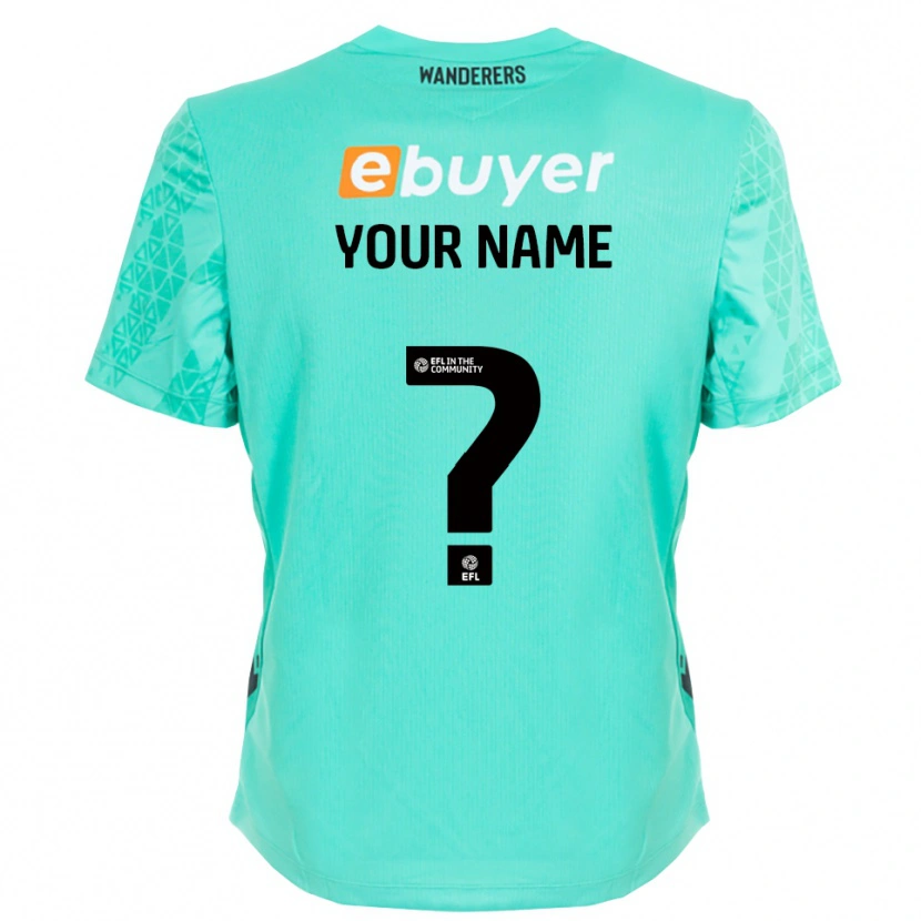 Danxenレディースボルトン・ワンダラーズFCアクアブラックゴールキーパー シャツ2025/26ジャージーユニフォーム